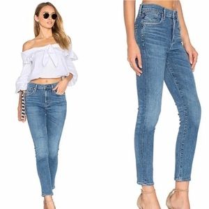 AGOLDE Sophie High Rise Skinny Crop Jeans in Adore